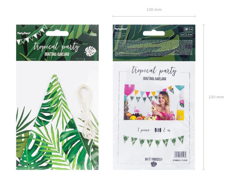Girlande Aloha - Blätter, 1,3 m - FeierGlanz