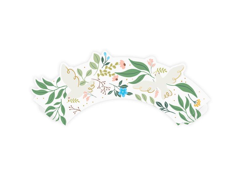 Muffinförmchen Blumen, 5x7.5x6.5 cm, Mix (1 VPE / 6 Stk.) - FeierGlanz
