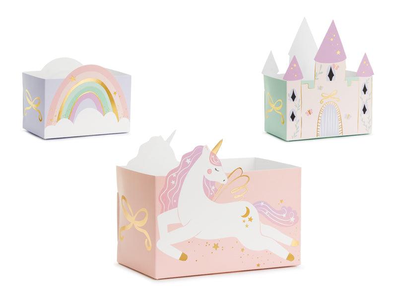 Snackboxen Schloss und Einhörner, mix (1 VPE / 6 Stk.) - FeierGlanz