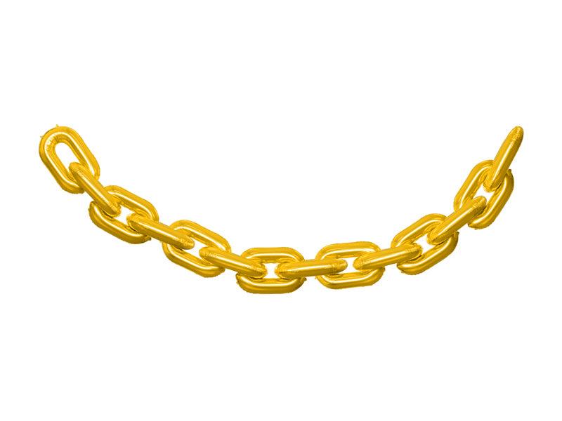 Folienballon Girlande Kette, gold (1 VPE / 14 Stk.) - FeierGlanz