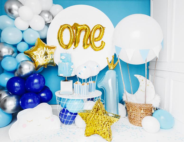 Ballongirlande - blau, 200cm (1 VPE / 60 Stk.) - FeierGlanz