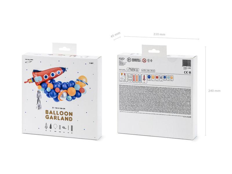 Ballongirlande - Rakete, Mix, 154x130cm - FeierGlanz