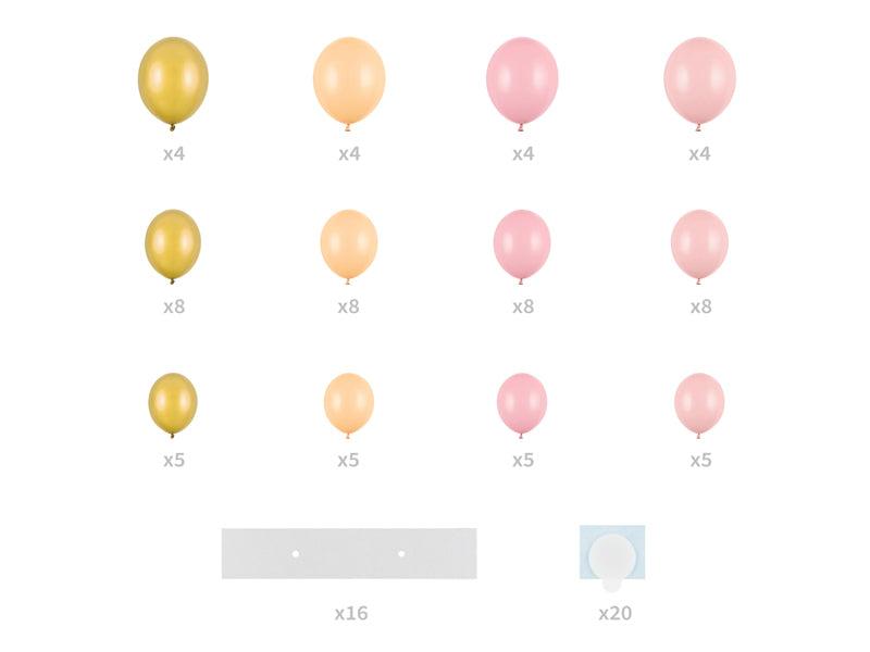 Ballongirlande mit Herzrahmen, rosa, 160cm - FeierGlanz