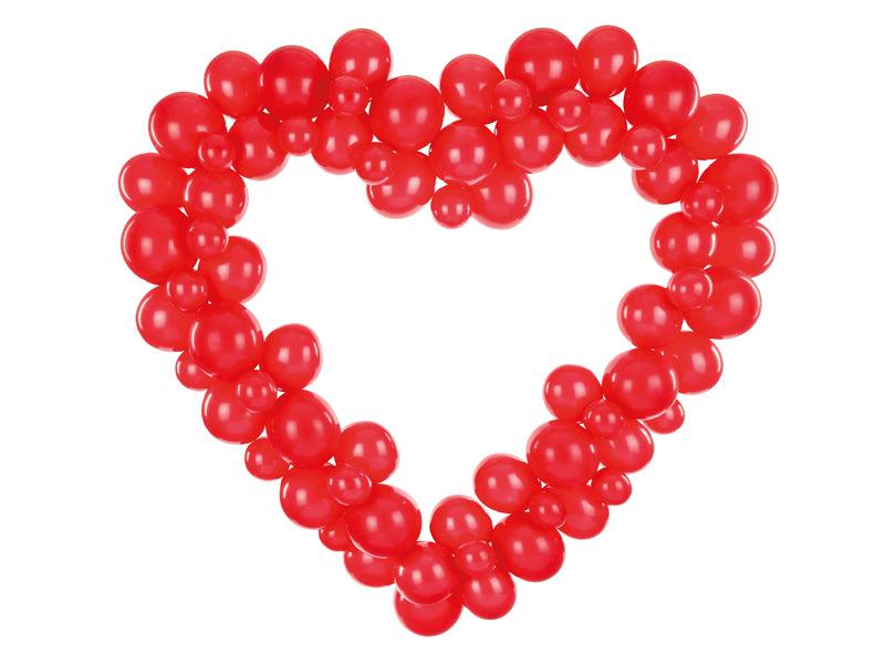 Ballongirlande mit Herzrahmen, rot, 160 cm - FeierGlanz