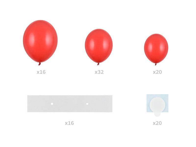 Ballongirlande mit Herzrahmen, rot, 160 cm - FeierGlanz