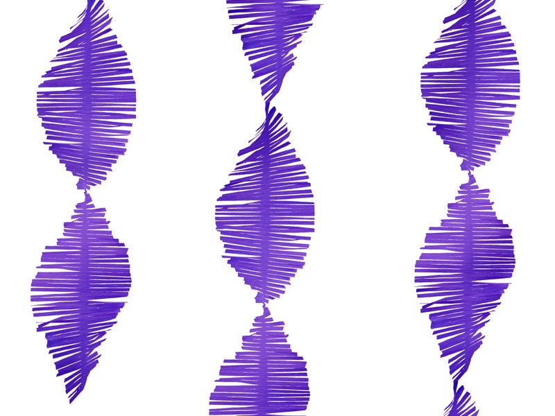 Krepppapiergirlande - Quasten, in Violett, 3m - FeierGlanz