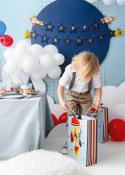 Banner Happy Birthday Flugzeuge, 2,5 m, Mix - FeierGlanz