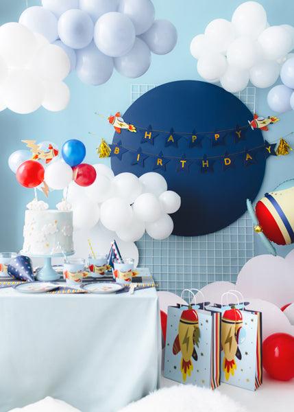 Banner Happy Birthday Flugzeuge, 2,5 m, Mix - FeierGlanz