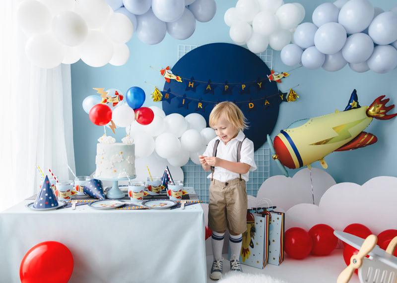 Banner Happy Birthday Flugzeuge, 2,5 m, Mix - FeierGlanz
