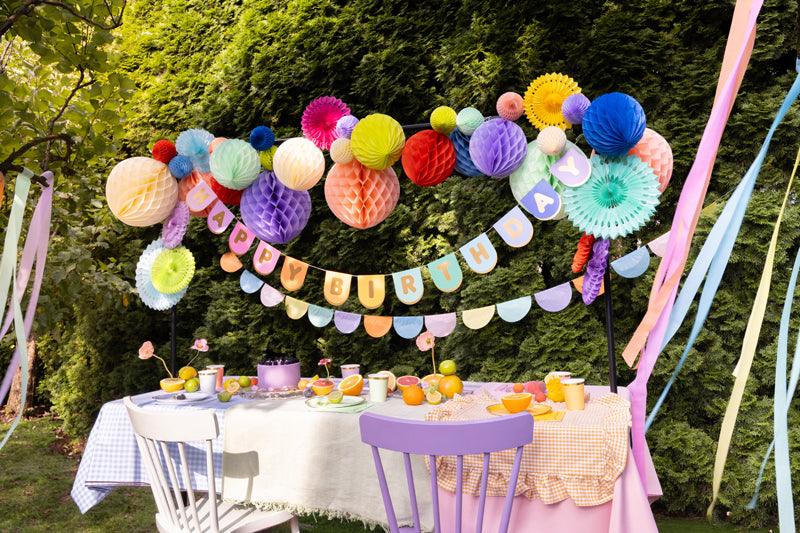 Banner Happy Birthday, Mix, 163x12 cm - FeierGlanz