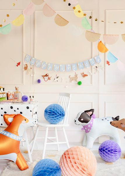 Banner Happy Birthday Hunde, 210 cm, mix - FeierGlanz