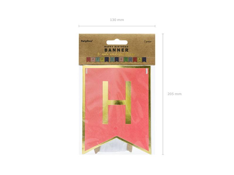 Banner Happy Birthday, Mix, 15 x 175 cm - FeierGlanz