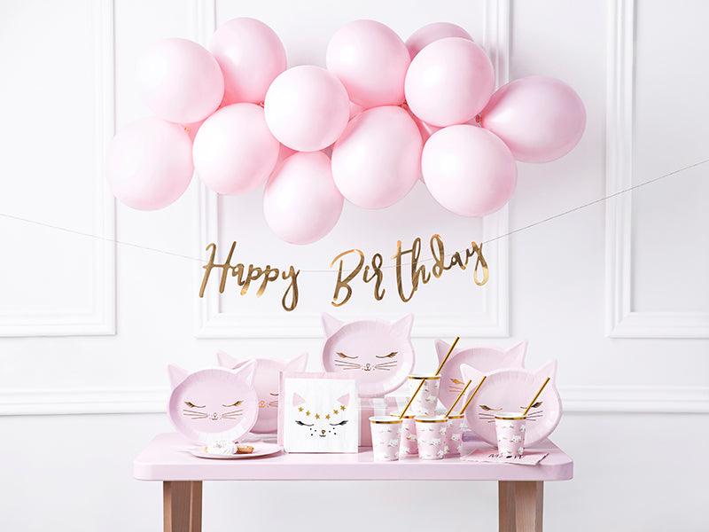 Banner Happy Birthday, roségold, 16,5x62cm - FeierGlanz