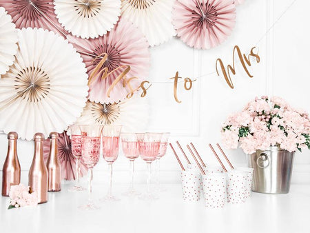 Banner Miss to Mrs, roségold, 18x76cm - FeierGlanz