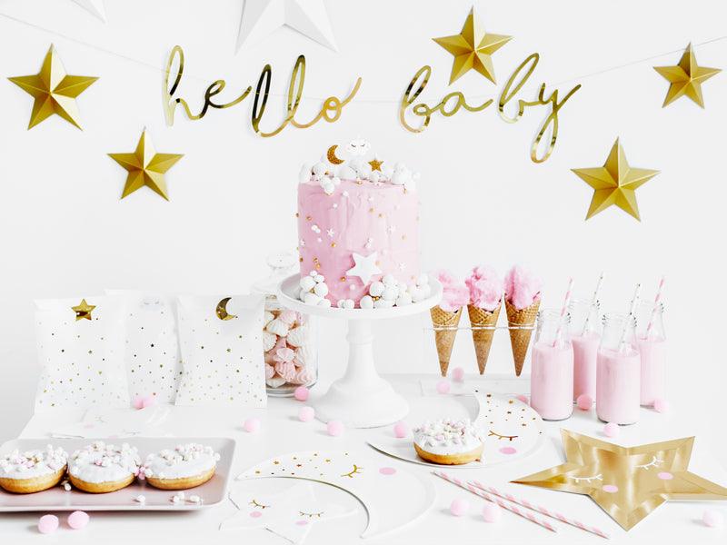 Banner Little Star - Hello Baby, gold, 18x70cm - FeierGlanz