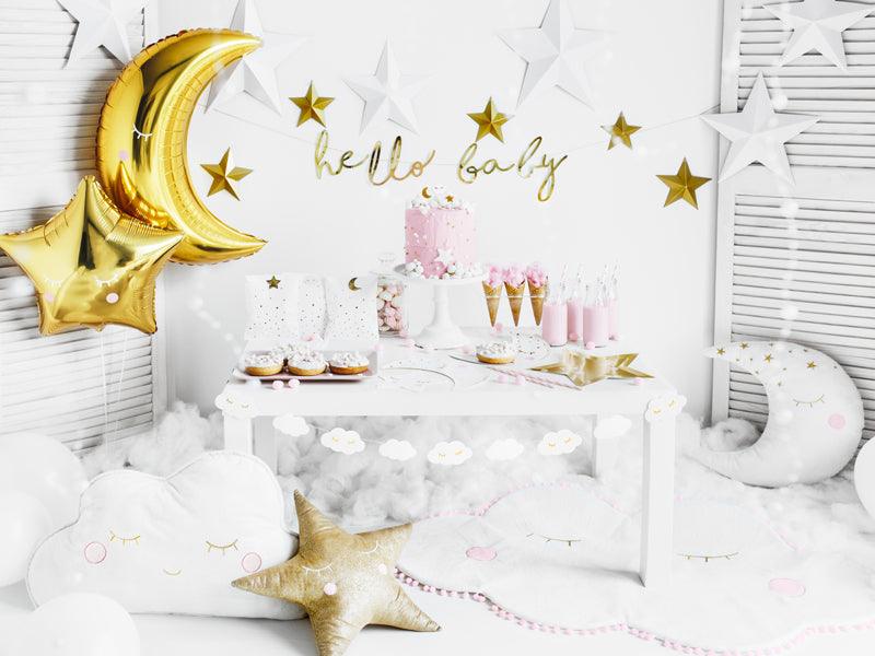 Banner Little Star - Hello Baby, gold, 18x70cm - FeierGlanz