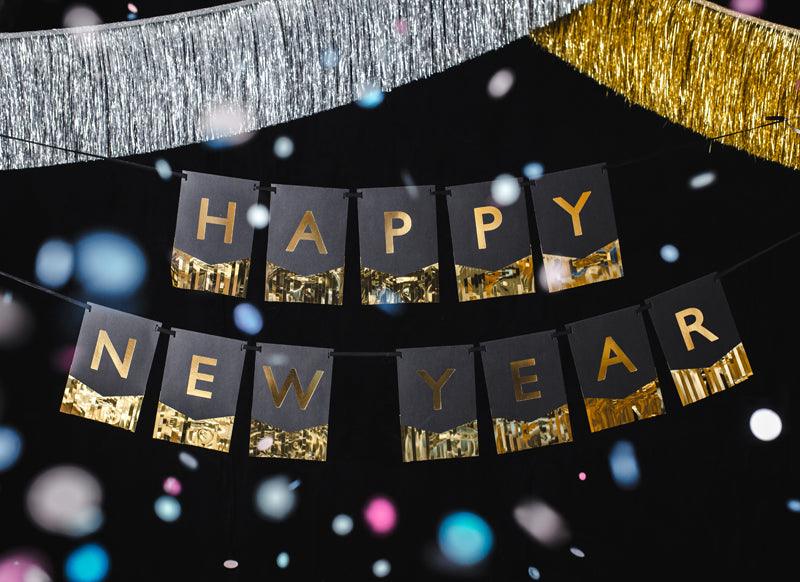 Banner Happy New Year, 135x16,5 cm - FeierGlanz