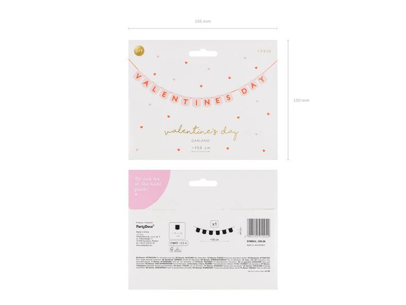 Banner Valentines Day, 150x13 cm, mix - FeierGlanz