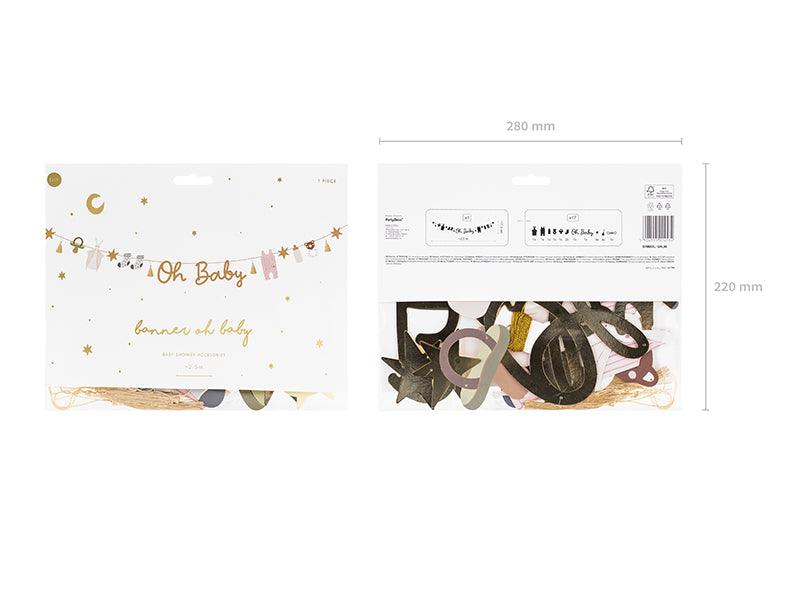 Banner Oh baby, Mix, 2.5 m - FeierGlanz