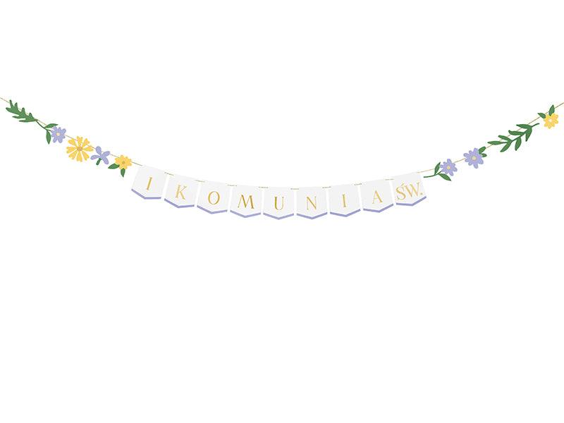 Banner Erste Heilige Kommunion, Mix, 300x13 cm - FeierGlanz