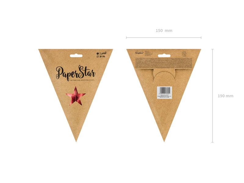 Papierstern, 30cm, rot - FeierGlanz