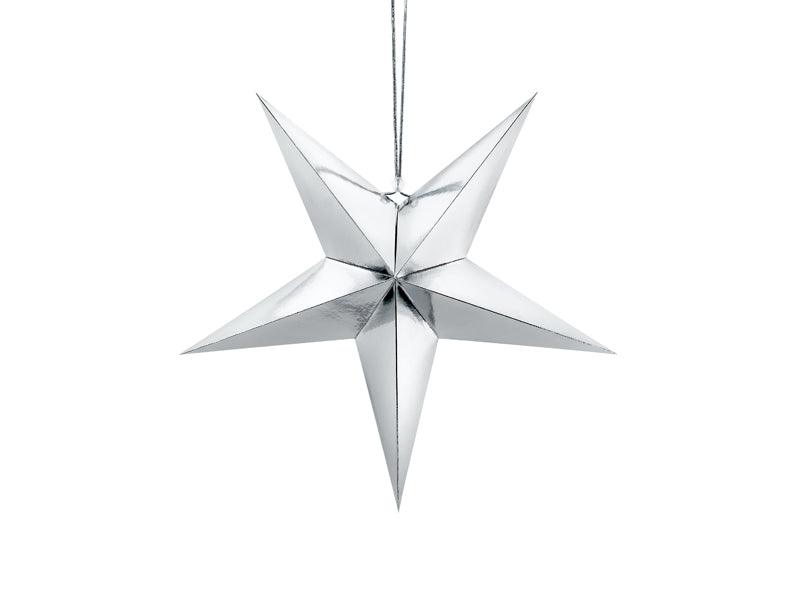 Papierstern, 45cm, silber - FeierGlanz
