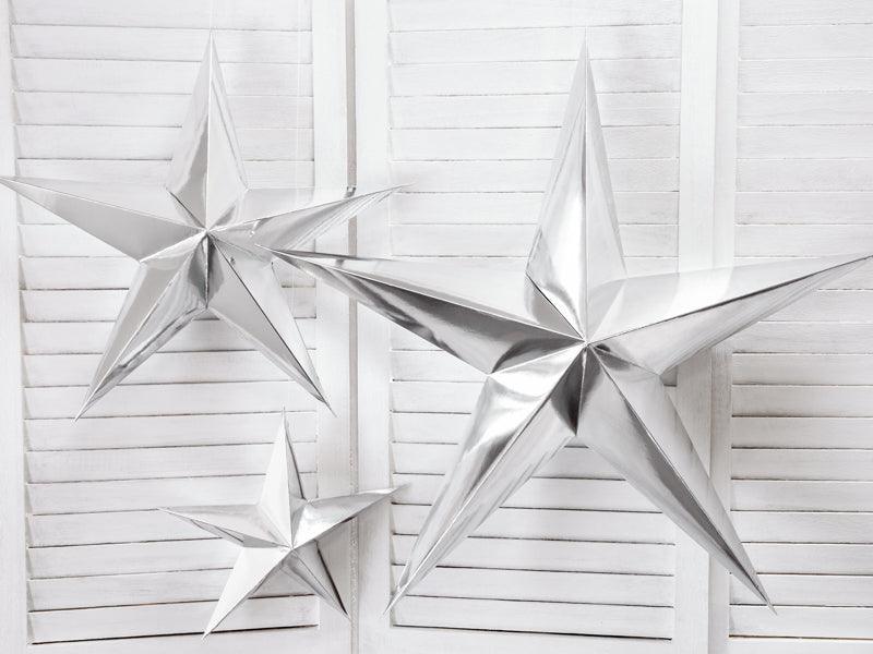 Papierstern, 45cm, silber - FeierGlanz
