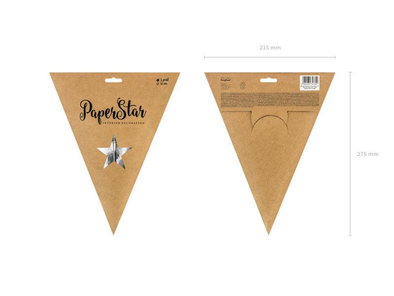 Papierstern, 45cm, silber - FeierGlanz