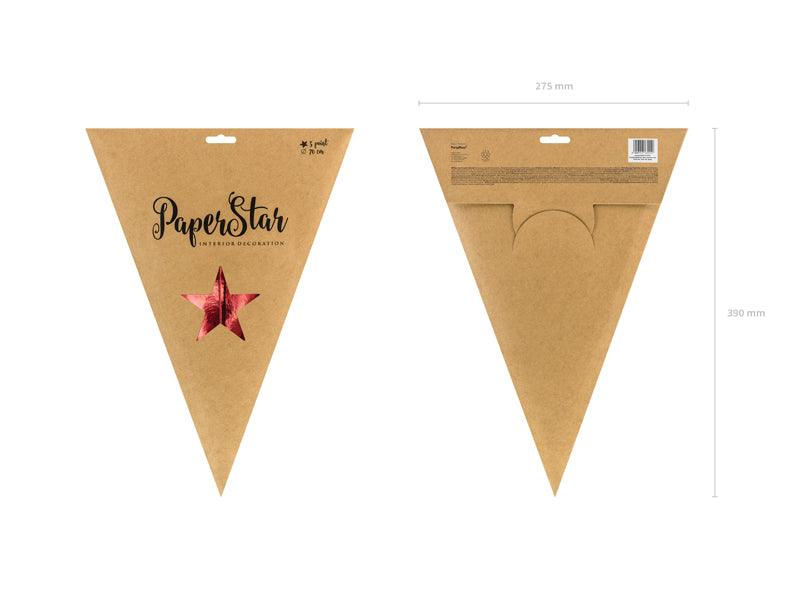 Papierstern, 70cm, rot - FeierGlanz