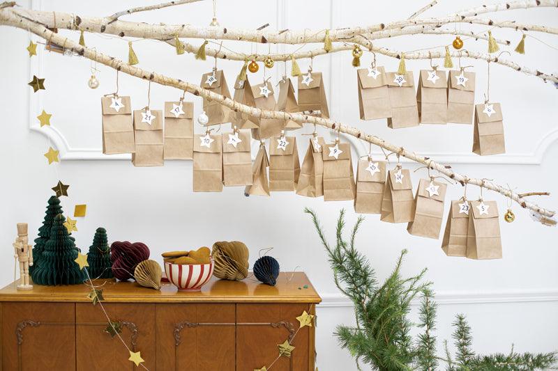 Adventskalender-Säckchen, kraft (1 VPE / 24 Stk.) - FeierGlanz
