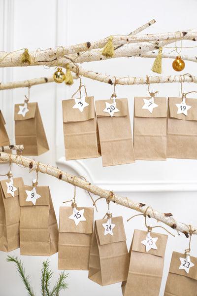 Adventskalender-Säckchen, kraft (1 VPE / 24 Stk.) - FeierGlanz
