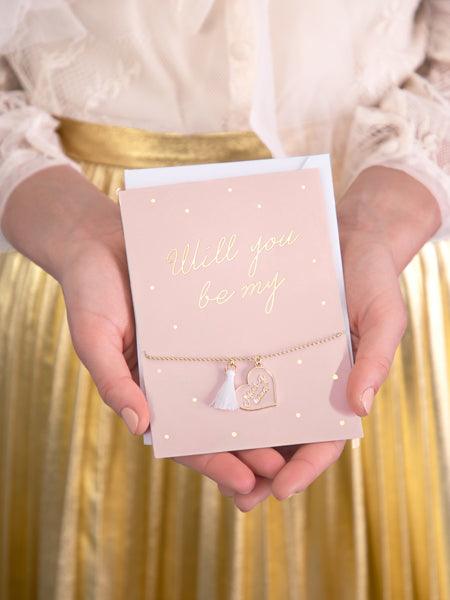 Armband-Karte Will you be my Maid of honor, 10,5x14,8cm - FeierGlanz
