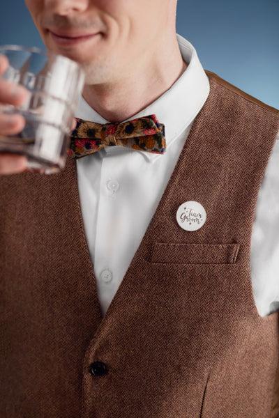 Karte mit Anstecker für die Groom Team, 10,5x15 cm - FeierGlanz