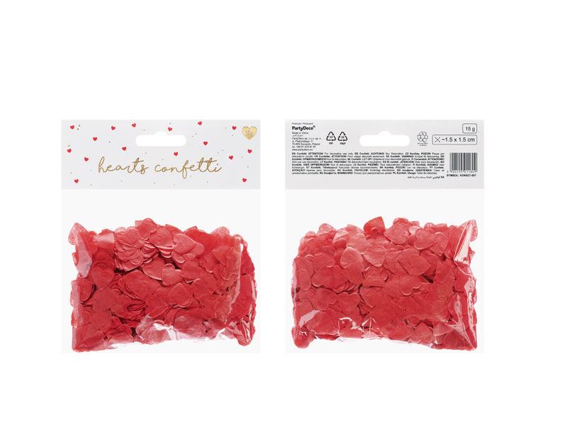 Rote Konfetti-Herzen 1,6x1,6 cm, - FeierGlanz