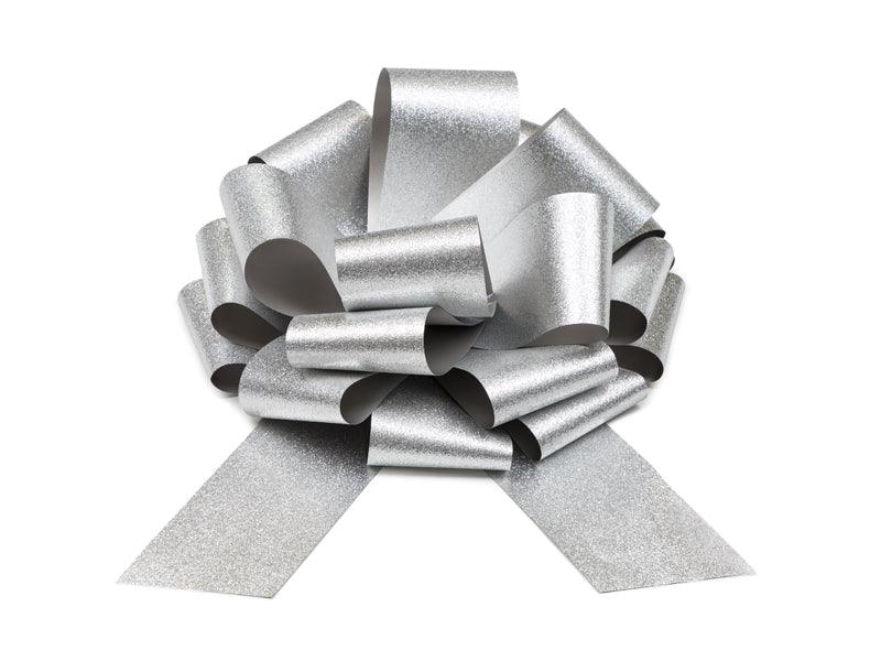 DIY-Dekoschleife, silber, 30 cm - FeierGlanz