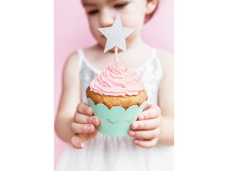Dekorationen für Muffins Einhorn - Sterne (1 VPE / 6 Stk.) - FeierGlanz