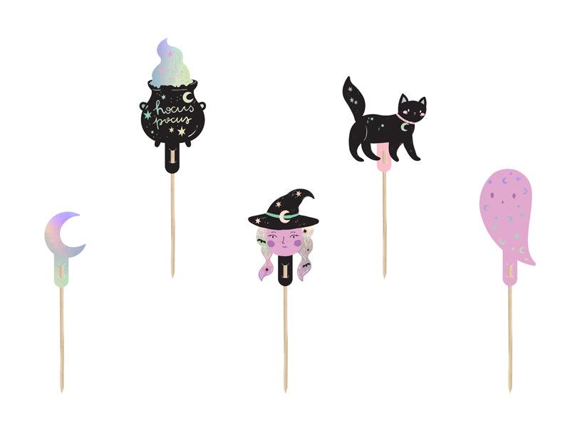 Dekorationen für Muffins Halloween, 14 cm, Mix (1 VPE / 6 Stk.) - FeierGlanz