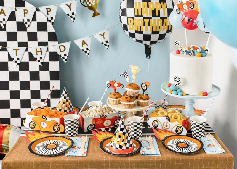 Dekorationen für Muffins - Autos, 12 cm, Mix (1 VPE / 4 Stk.) - FeierGlanz