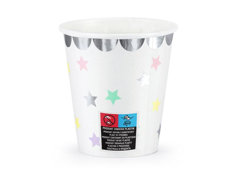 Becher Einhorn - Sterne, 180 ml (1 VPE / 6 Stk.) - FeierGlanz