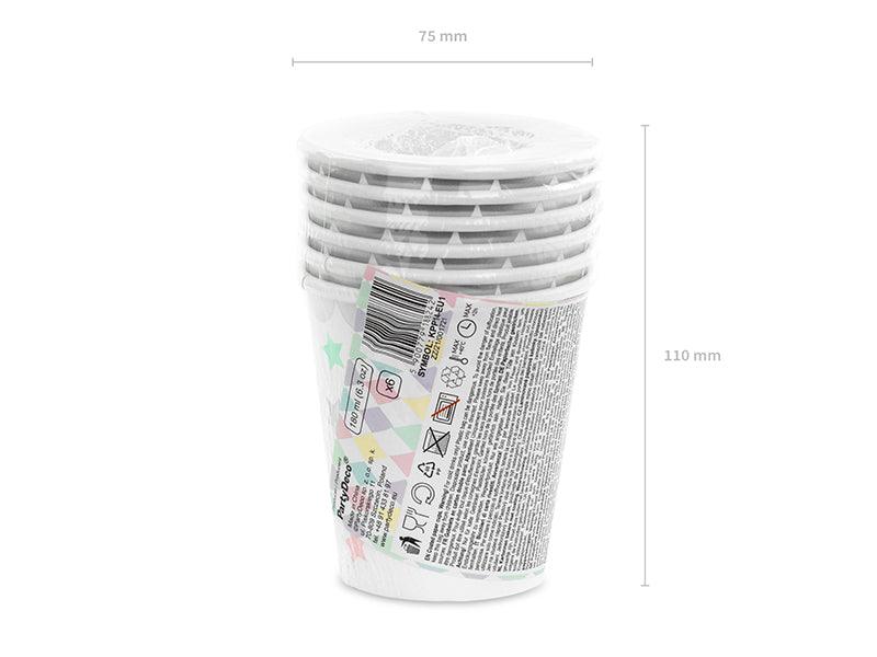 Becher Einhorn - Sterne, 180 ml (1 VPE / 6 Stk.) - FeierGlanz