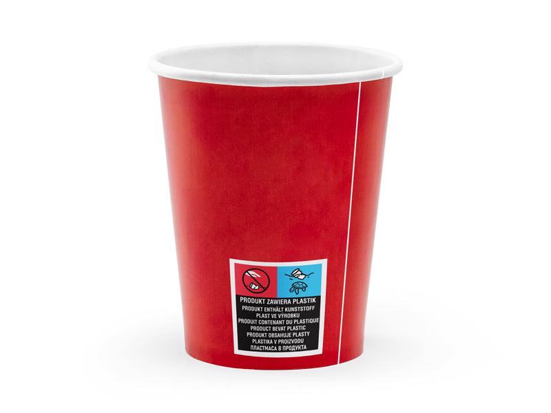 Becher Piraten, rot, 220ml (1 VPE / 6 Stk.) - FeierGlanz