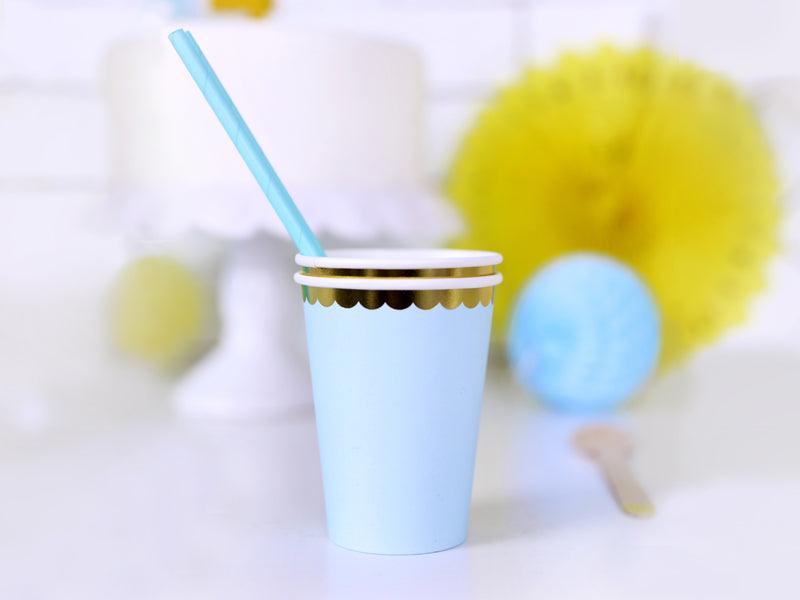 Becher, hellblau, 220ml (1 VPE / 6 Stk.) - FeierGlanz