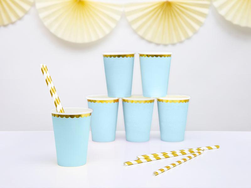 Becher, hellblau, 220ml (1 VPE / 6 Stk.) - FeierGlanz