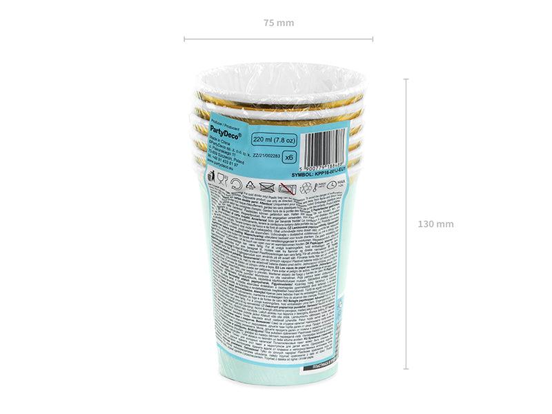 Becher, hellblau, 220ml (1 VPE / 6 Stk.) - FeierGlanz