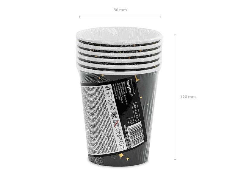 Becher, schwarz, 260 ml (1 VPE / 6 Stk.) - FeierGlanz
