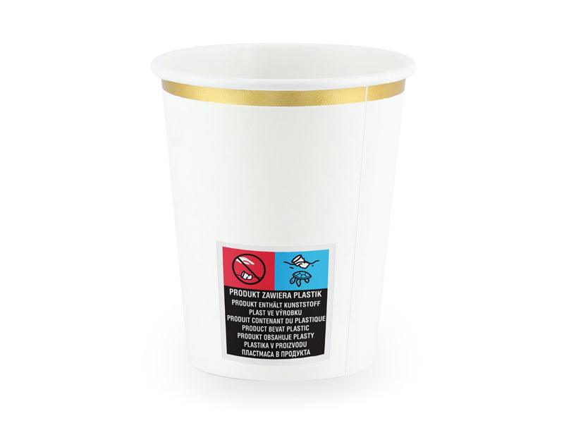 Becher, weiß, 260ml (1 VPE / 6 Stk.) - FeierGlanz