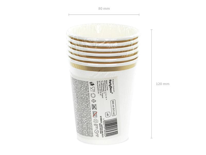 Becher, weiß, 260ml (1 VPE / 6 Stk.) - FeierGlanz