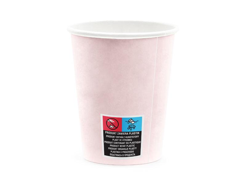 Becher Happy B'day!, hell-puderrosa, 220ml (1 VPE / 6 Stk.) - FeierGlanz