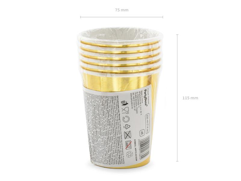 Becher 30th Birthday, golden, 220ml (1 VPE / 6 Stk.) - FeierGlanz