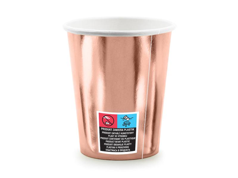 Becher Happy Birthday!, roségold, 260ml (1 VPE / 6 Stk.) - FeierGlanz